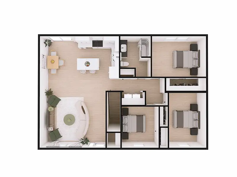 The Willow 3D Floor Plan